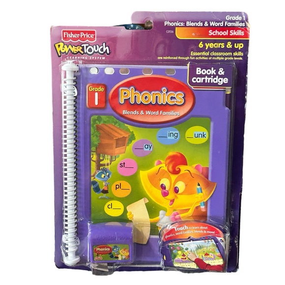 Fisher Price Power Touch Book & Cartridge School Skills Grade 1 - Picture 1 of 2